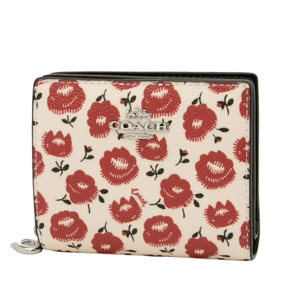 Coach Floral Snap Bifold Wallet CBO76 NWT